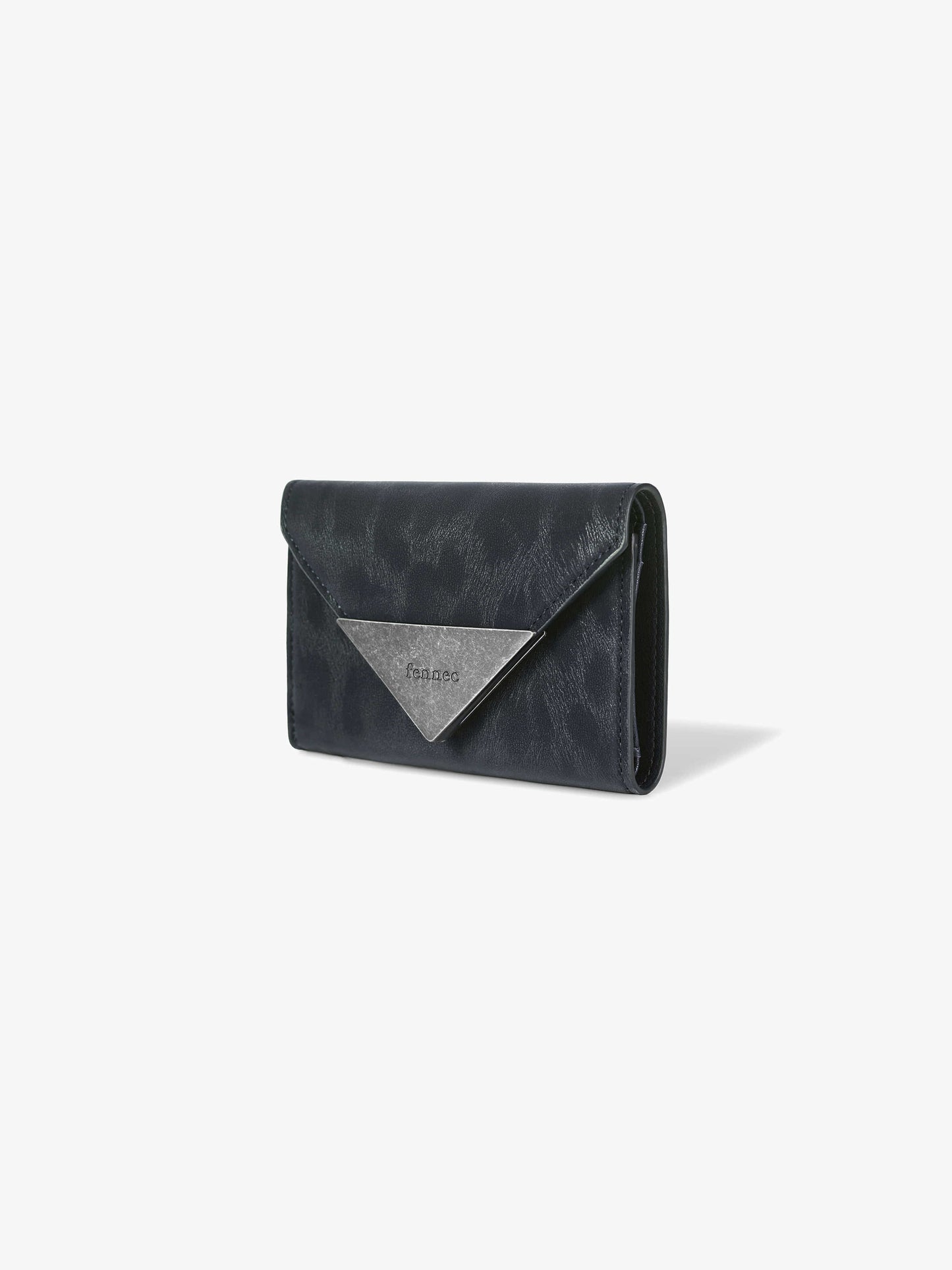 Fennec Matt Triangle Wallet - Leopard Navy