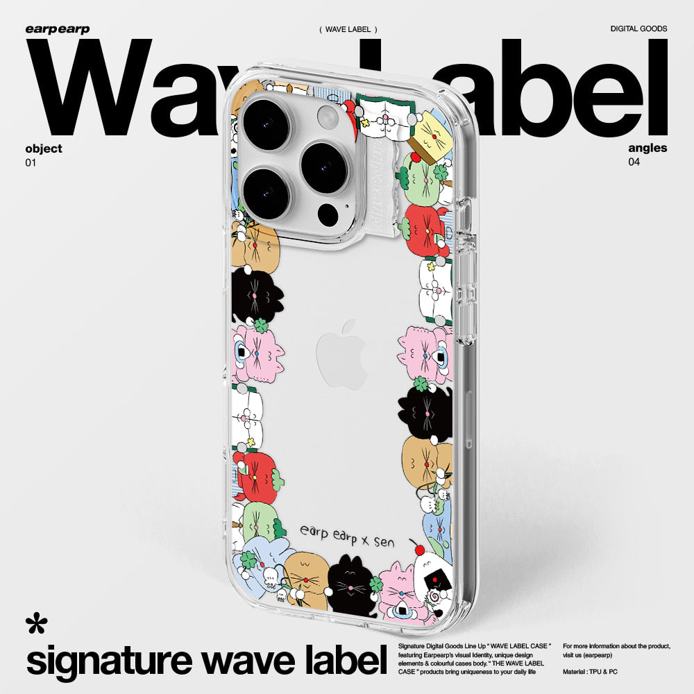 [EARP EARP X SEN] (Wave Label Clear Case) (13款)