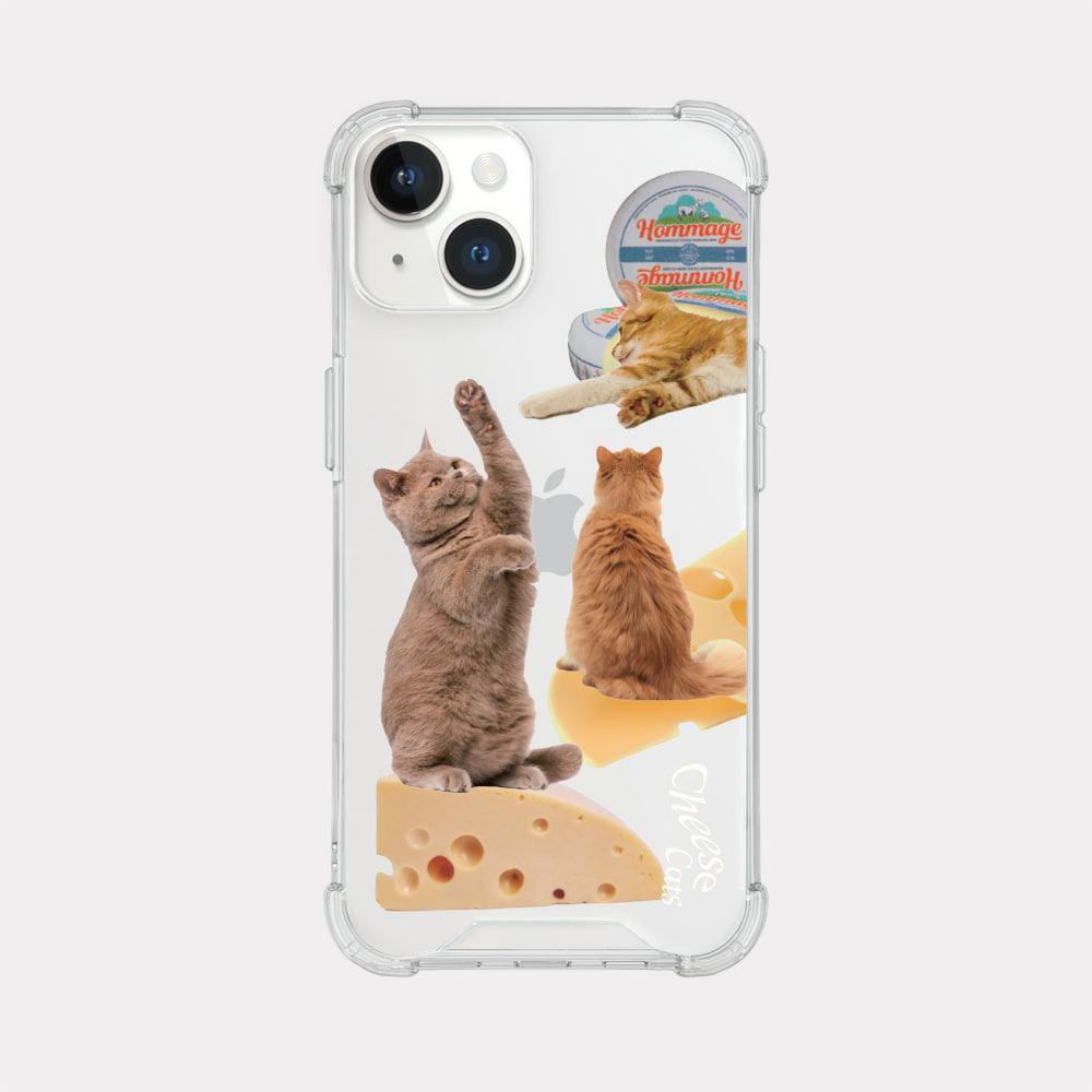 Cheese Cat Phone Case (Clear/Tank Clear/Clear card storage)