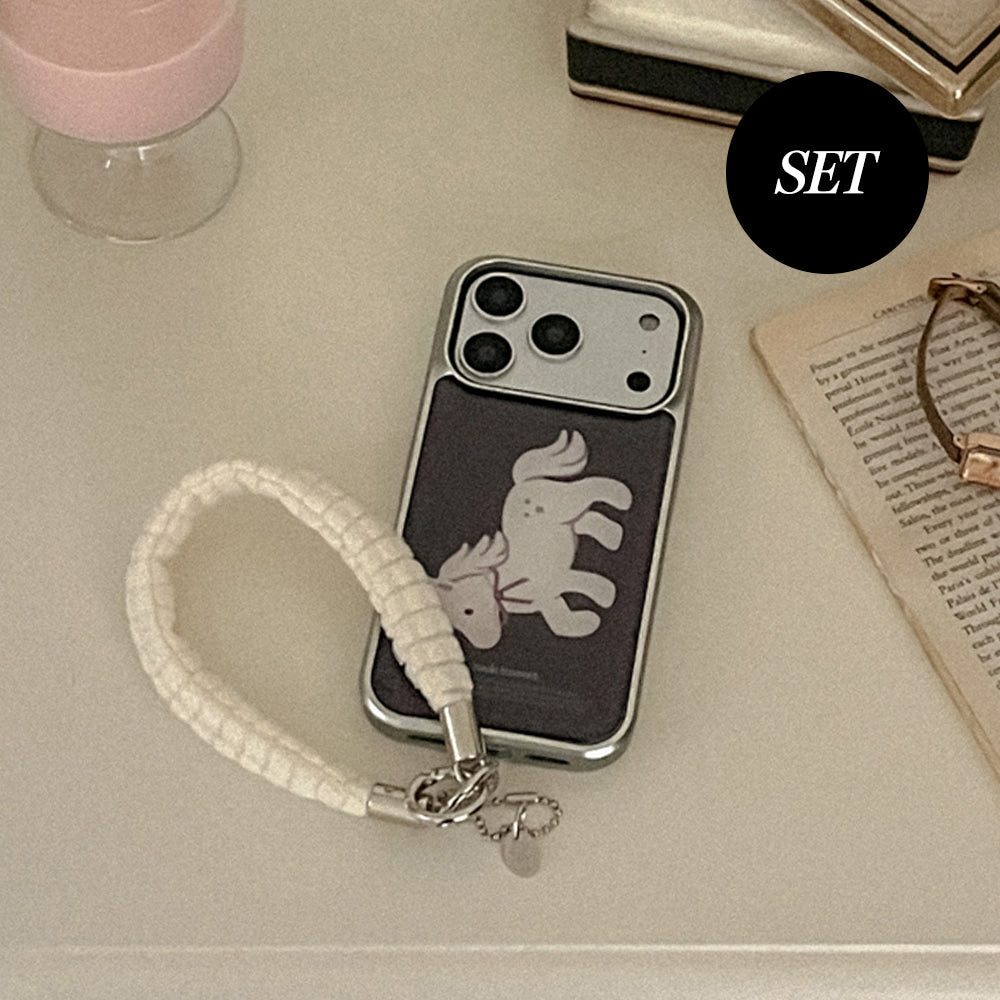 【Set】Magic Pony (Silver Bumper Case)+ 手機繩