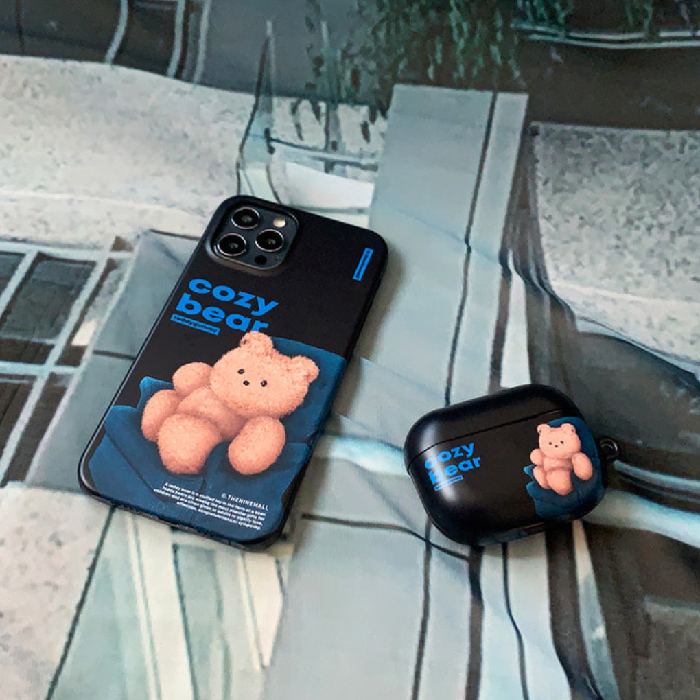 【現貨95折】Black Cozy Bear Phone Case (Hard 普通硬殼) #galaxy note9