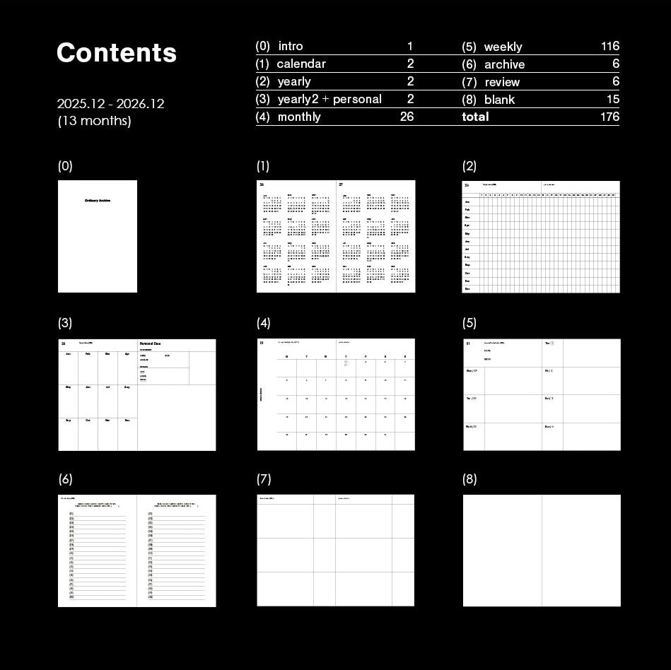 【新上架優惠🩶】Be On D 2026 Ordinary Archive Diary (6色)