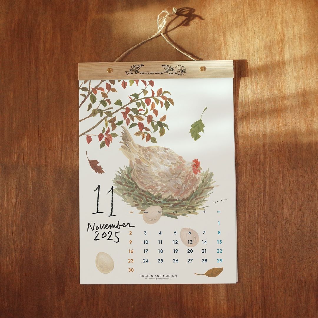 Huginn and Muninn 2025 Calendar -My favorites- 2 size