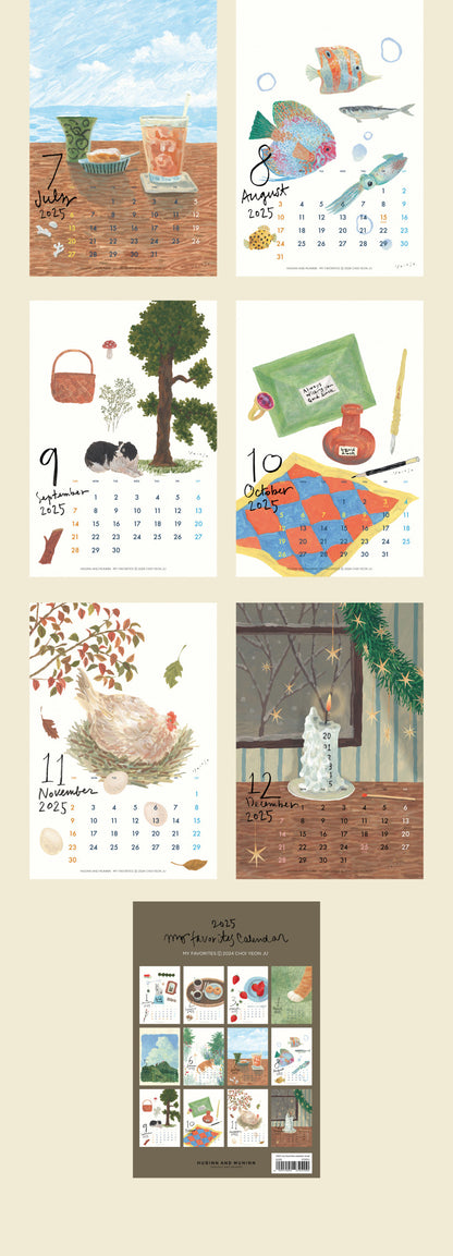 Huginn and Muninn 2025 Calendar -My favorites- 2 size