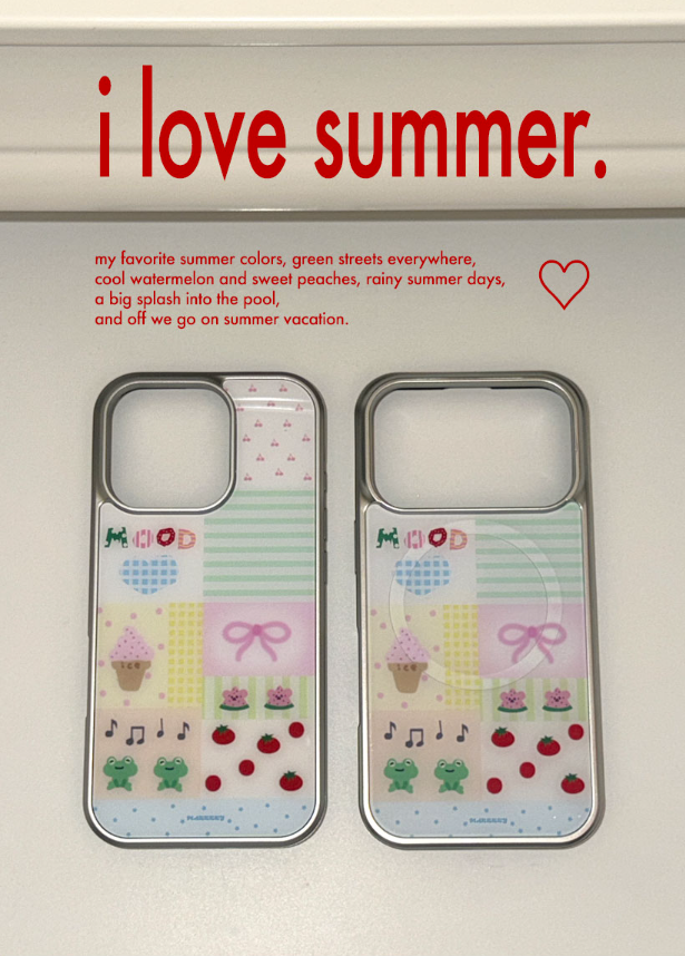 Mazzzzy [Silver] Summer Patch Glass Case