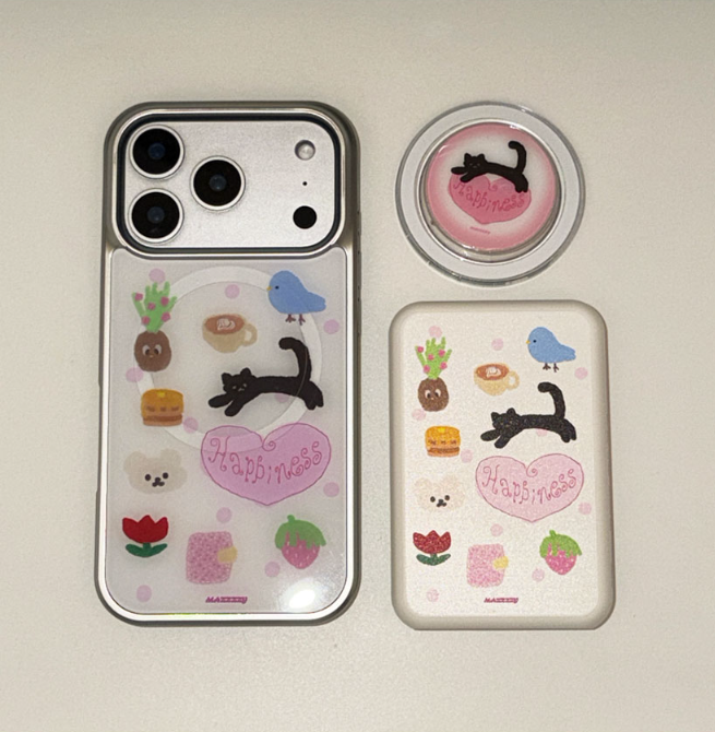 Mazzzzy [Silver] My Happiness Glass Case