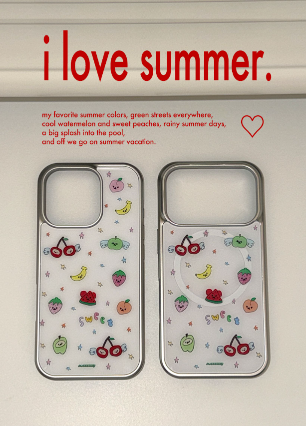 Mazzzzy [Silver] Fruity Friends Glass Case
