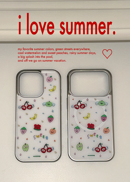 Mazzzzy [Silver] Fruity Friends Glass Case