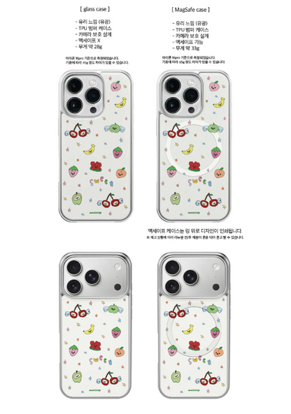 Mazzzzy [Silver] Fruity Friends Glass Case