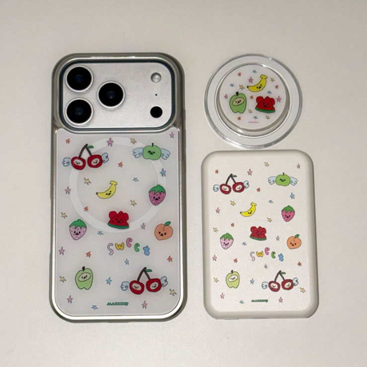 Mazzzzy [Silver] Fruity Friends Glass Case