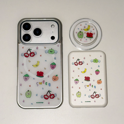 Mazzzzy [Silver] Fruity Friends Glass Case