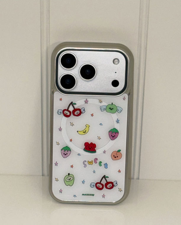 Mazzzzy [Silver] Fruity Friends Glass Case