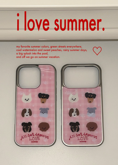 Mazzzzy [Silver] All Dog Love Glass Case