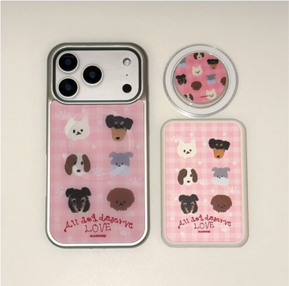Mazzzzy [Silver] All Dog Love Glass Case
