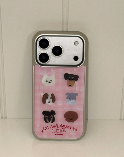Mazzzzy [Silver] All Dog Love Glass Case