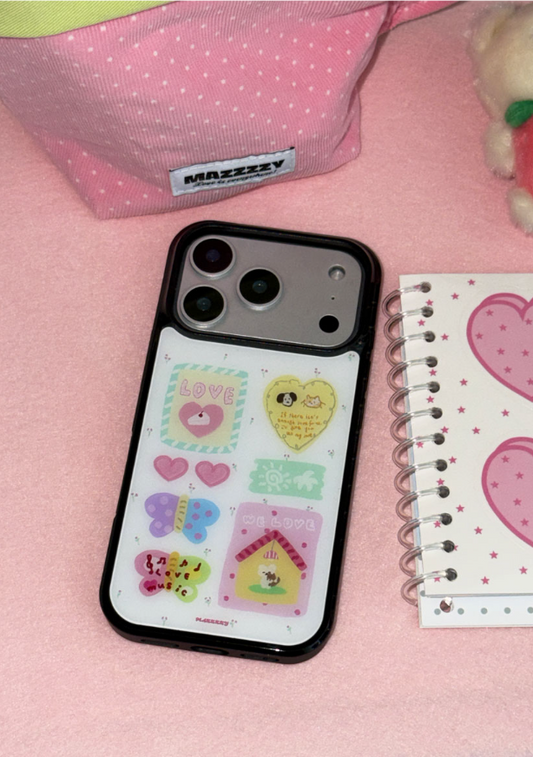 Mazzzzy [MagSafe] Love Scrap Glass Case
