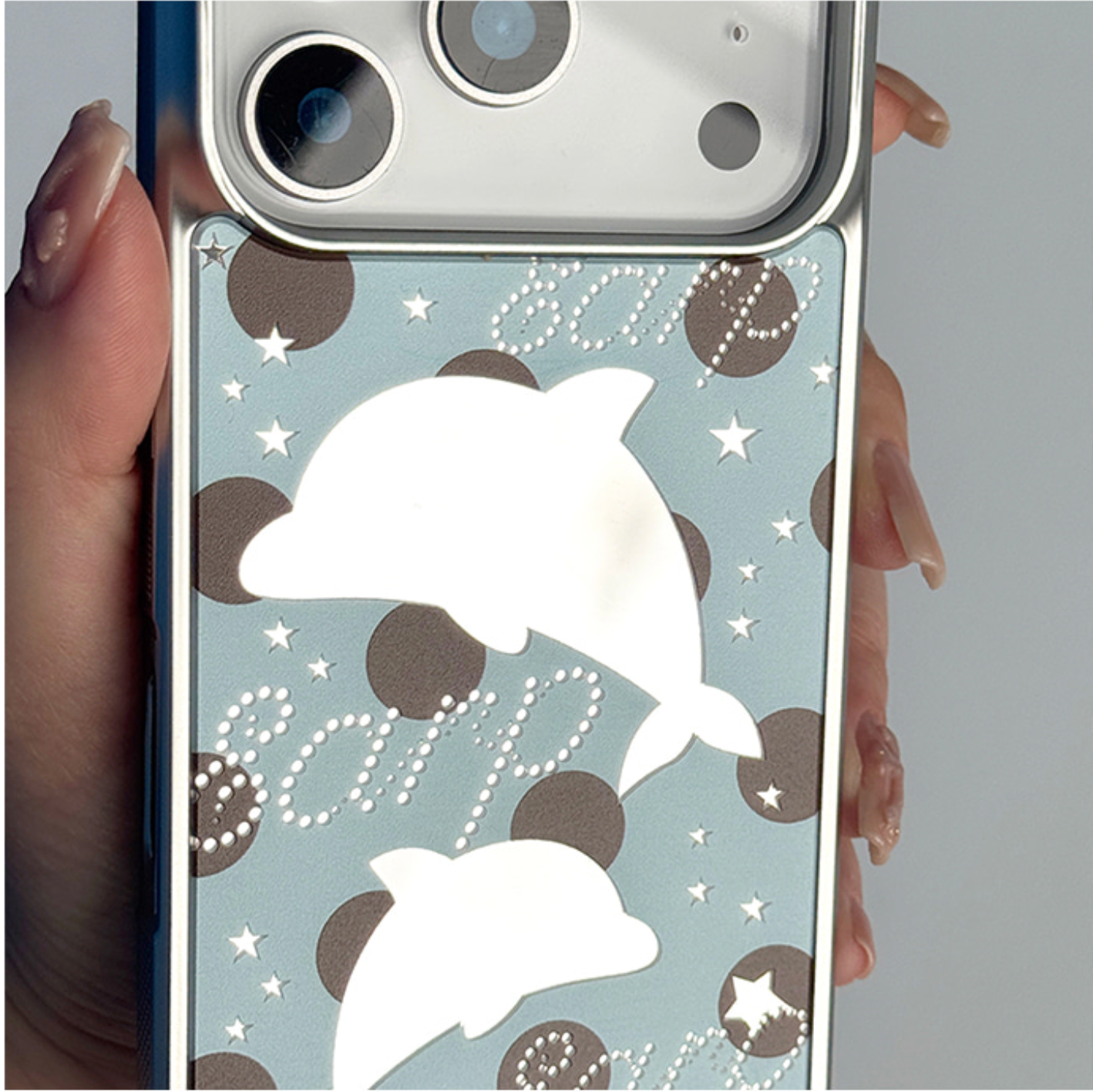 DOLPHIN-SILVER (MIRROR BUMPER CASE)