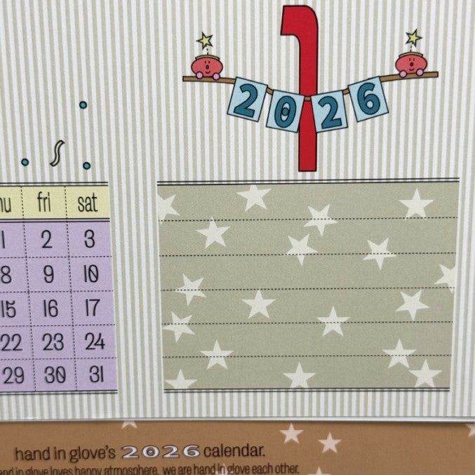 Hand In Glove 2026 Desk Calendar