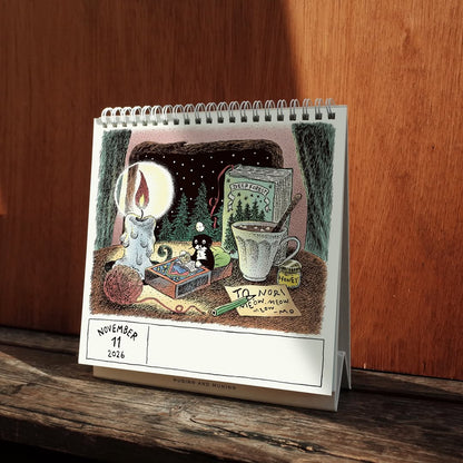 Huginn and Muninn 2026 Desk Calendar