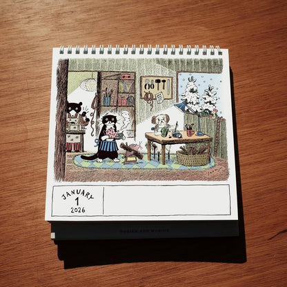 Huginn and Muninn 2026 Desk Calendar