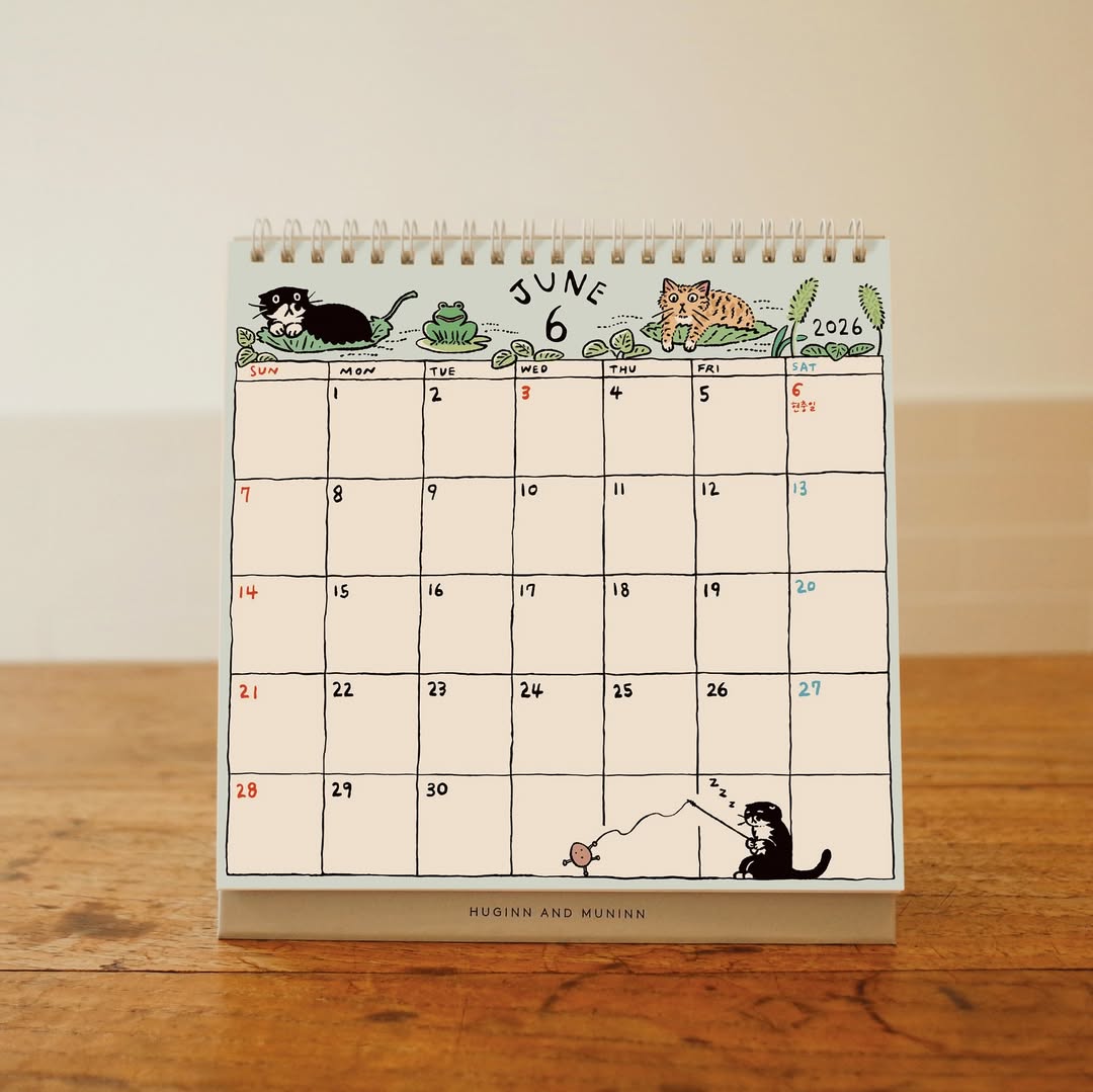 Huginn and Muninn 2026 Desk Calendar