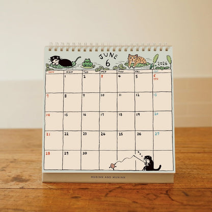 Huginn and Muninn 2026 Desk Calendar