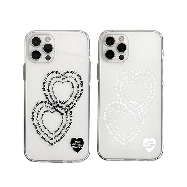 Mazzzzy Always Heart Pattern Phone Case (Jelly/Jelly Hard/Magsafe)