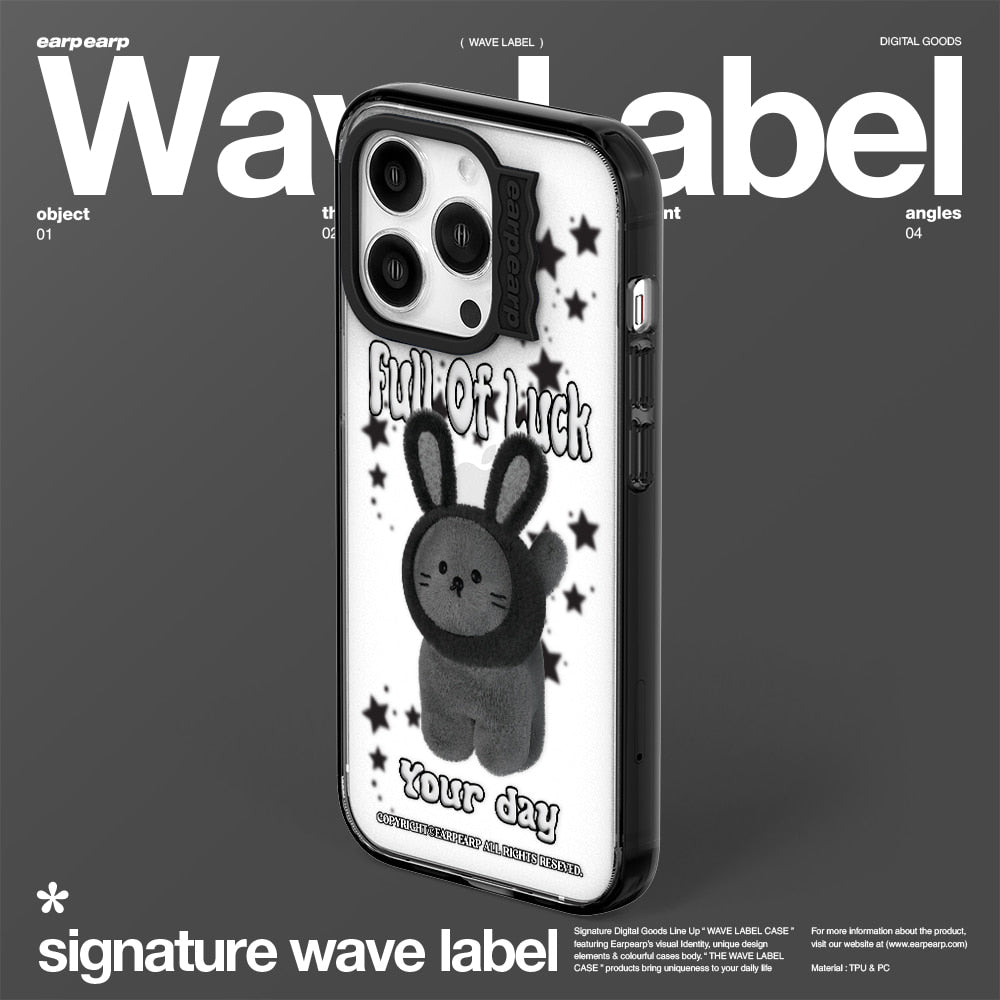 FAKE RABBIT CHICHI-BLACK (Wave Label Clear Case)