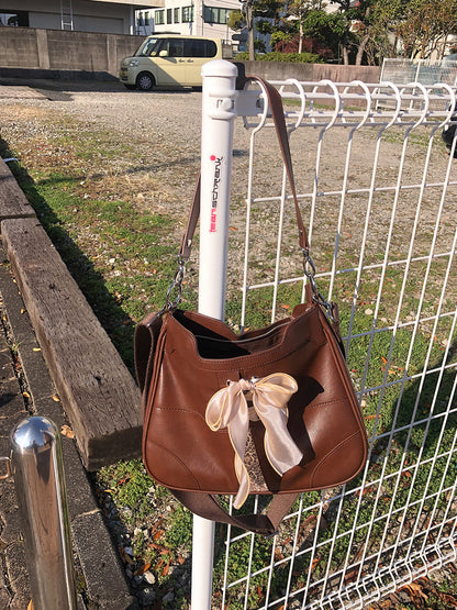 Ovuni Bustier Ribbon Bag - Chocolate Brown
