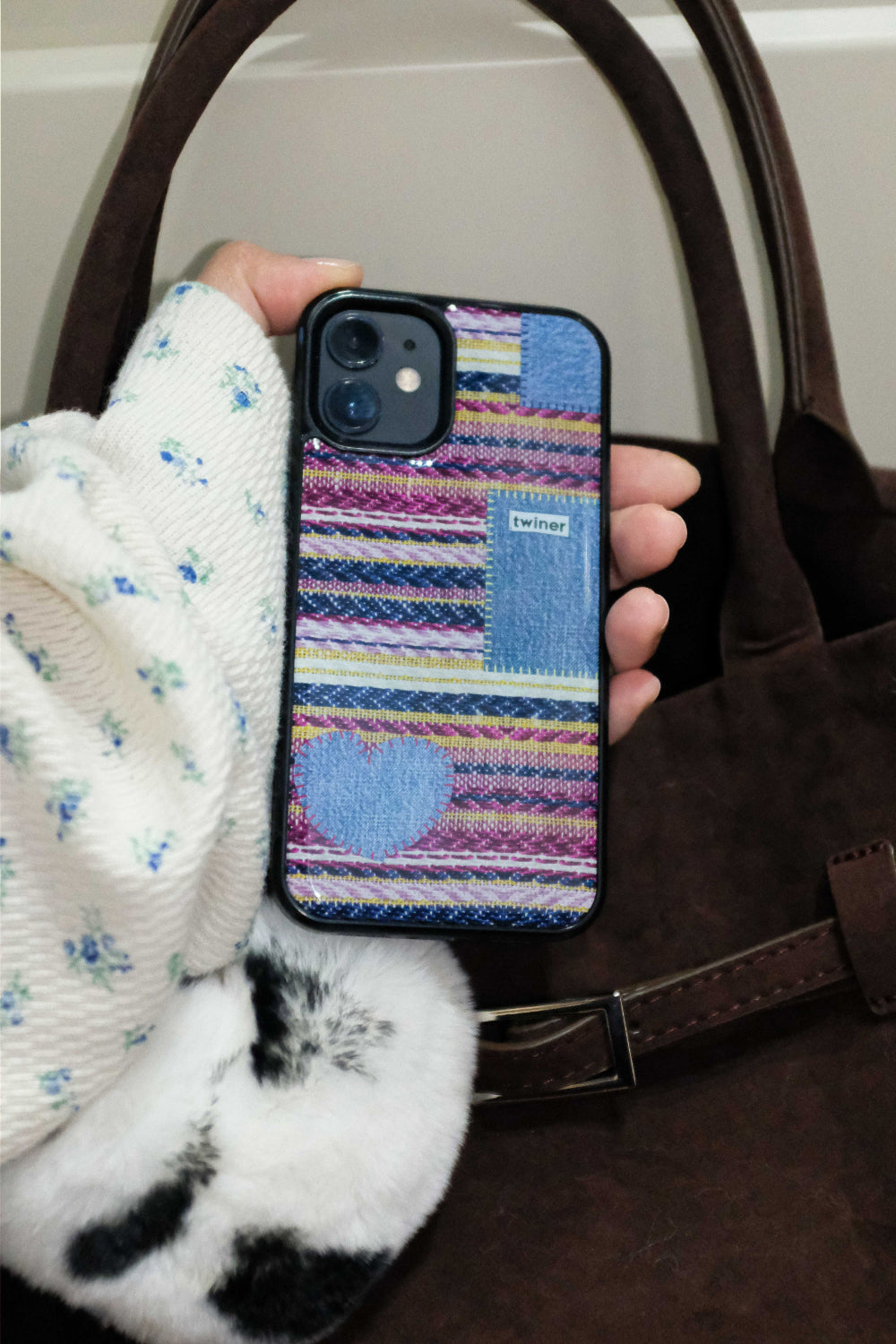 [Pre-order] Twiner Patchwork Jeans Phone Case (Epoxy)