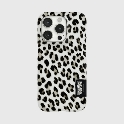 Fluffy Leopard Label Phone Case (Hard/Card Storage/Magsafe)