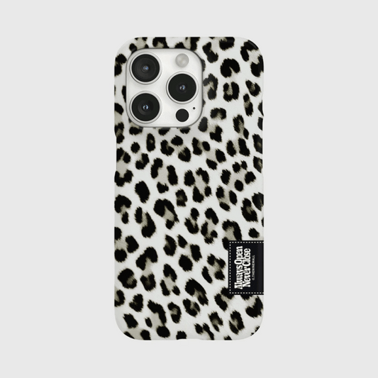 Fluffy Leopard Label Phone Case (Hard/Card Storage/Magsafe)