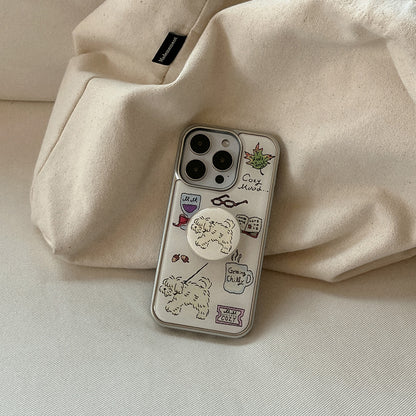 Cozy Drawing Pattern Phone Case (Silver bumper case)