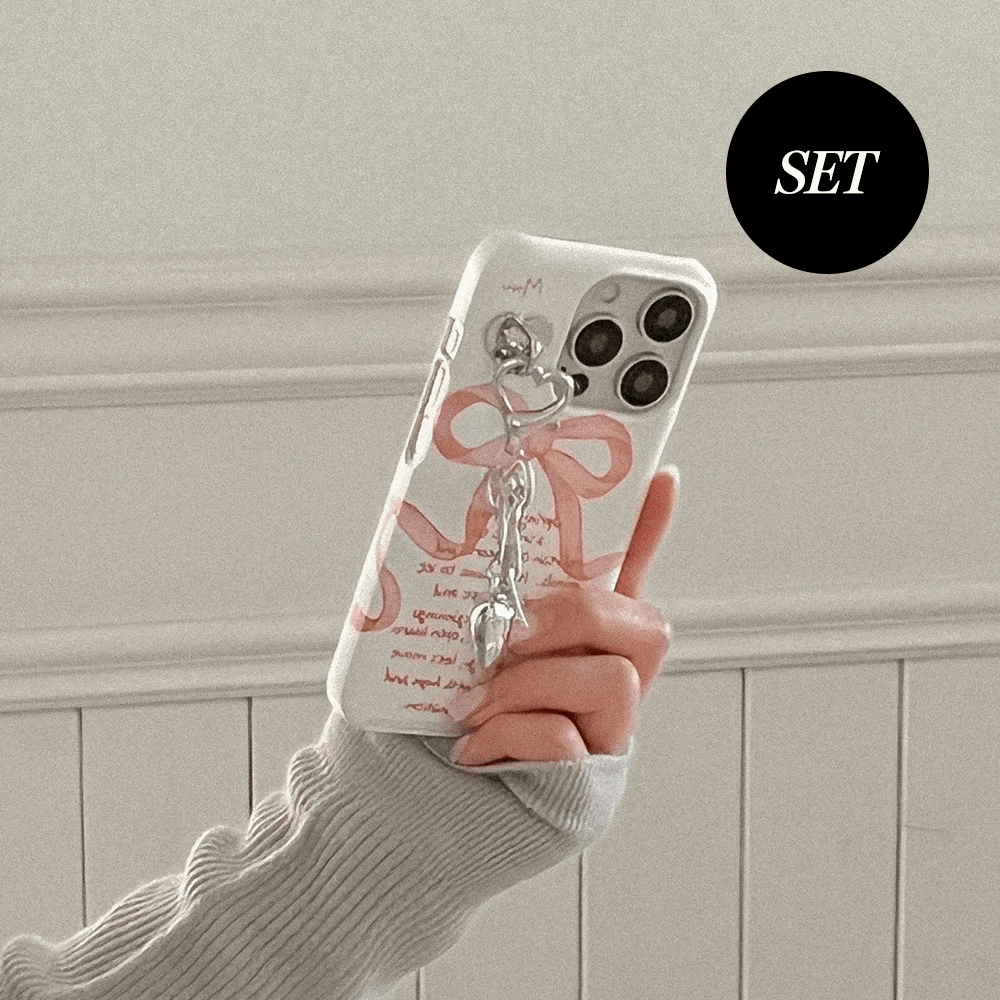 【Set】Spring Lettering(硬殼插卡款)+Tag holder+Keyring