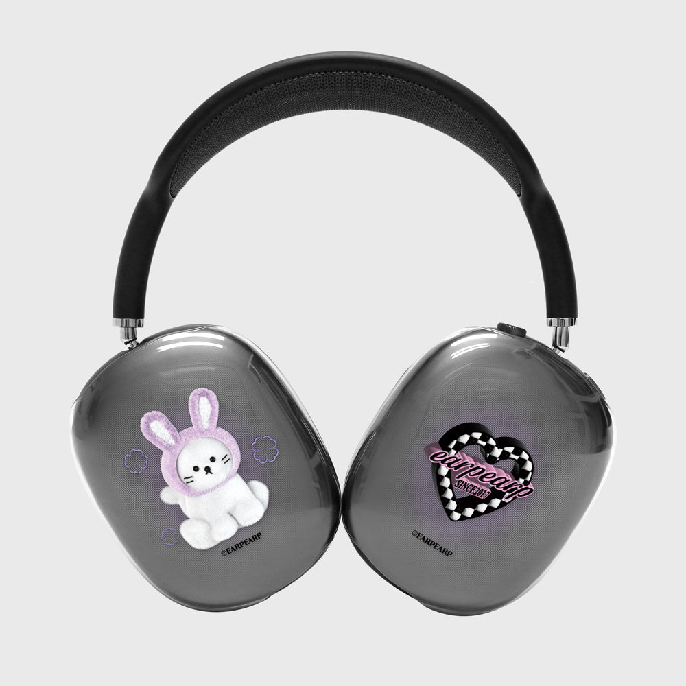 FAKE PURPLE RABBIT CHICHI( (CLEAR-AIRPODS MAX CASE)