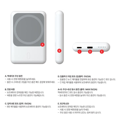 Theninemall Pattern bad gummy (Magsafe battery) (2色)