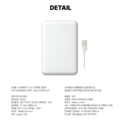 Theninemall Pattern bad gummy (Magsafe battery) (2色)