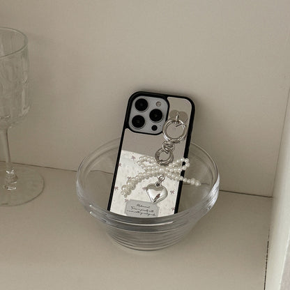 【Set】Small Ribbon Pattern (Mirror Bumper Case)+Tag Holder+Keyring