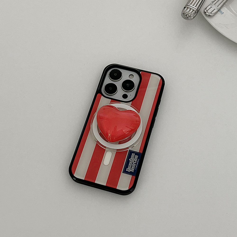 【Set】Basic Stripe Label (Magsafe Bumper) + Magsafe Resin Tok