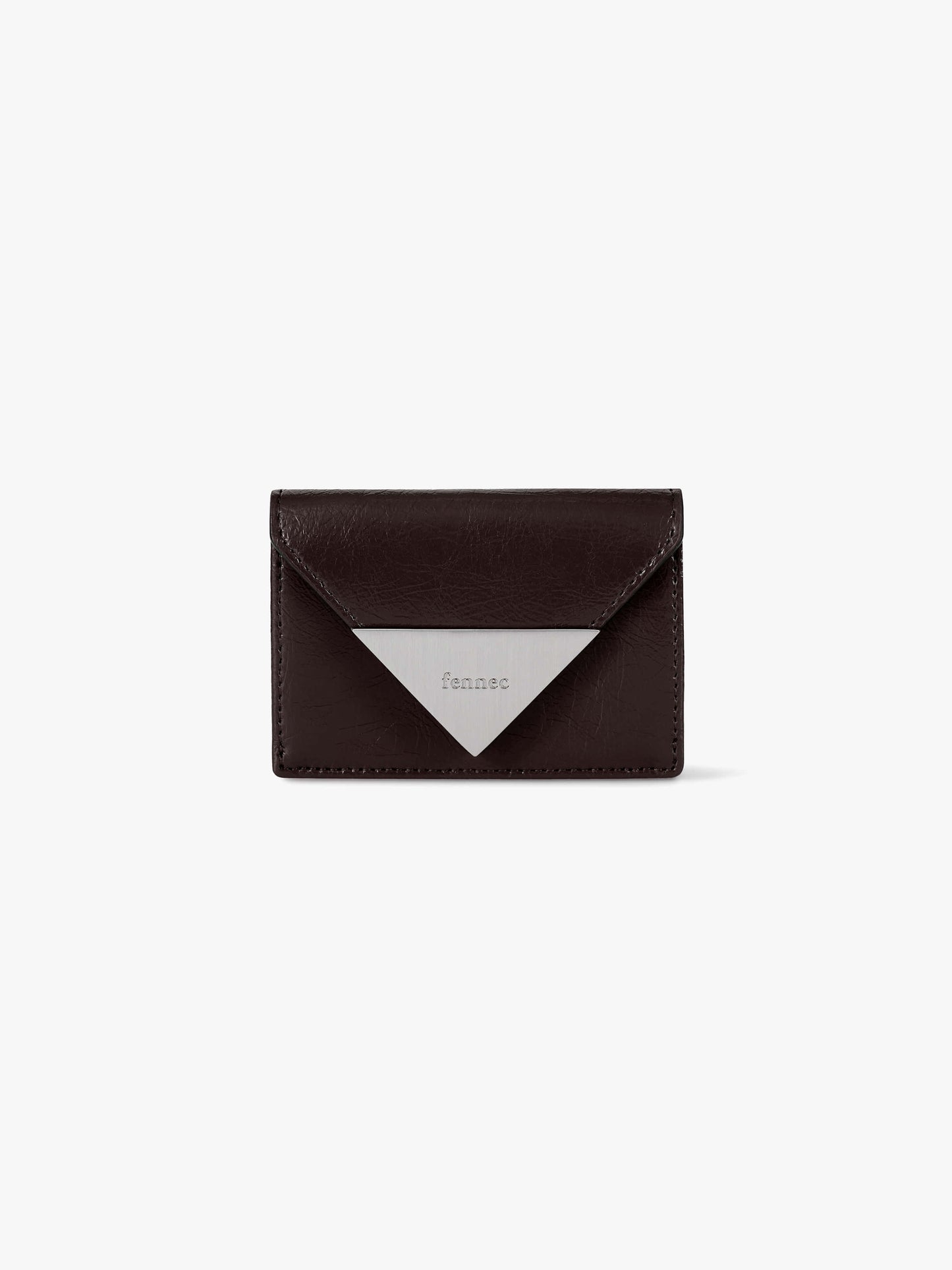 Fennec Crinkle Triangle Triple Wallet - Espresso