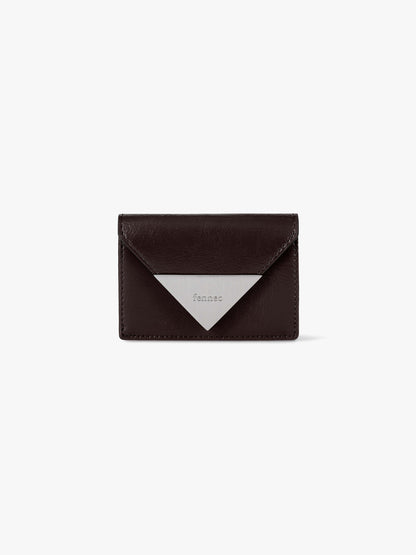 Fennec Crinkle Triangle Triple Wallet - Espresso