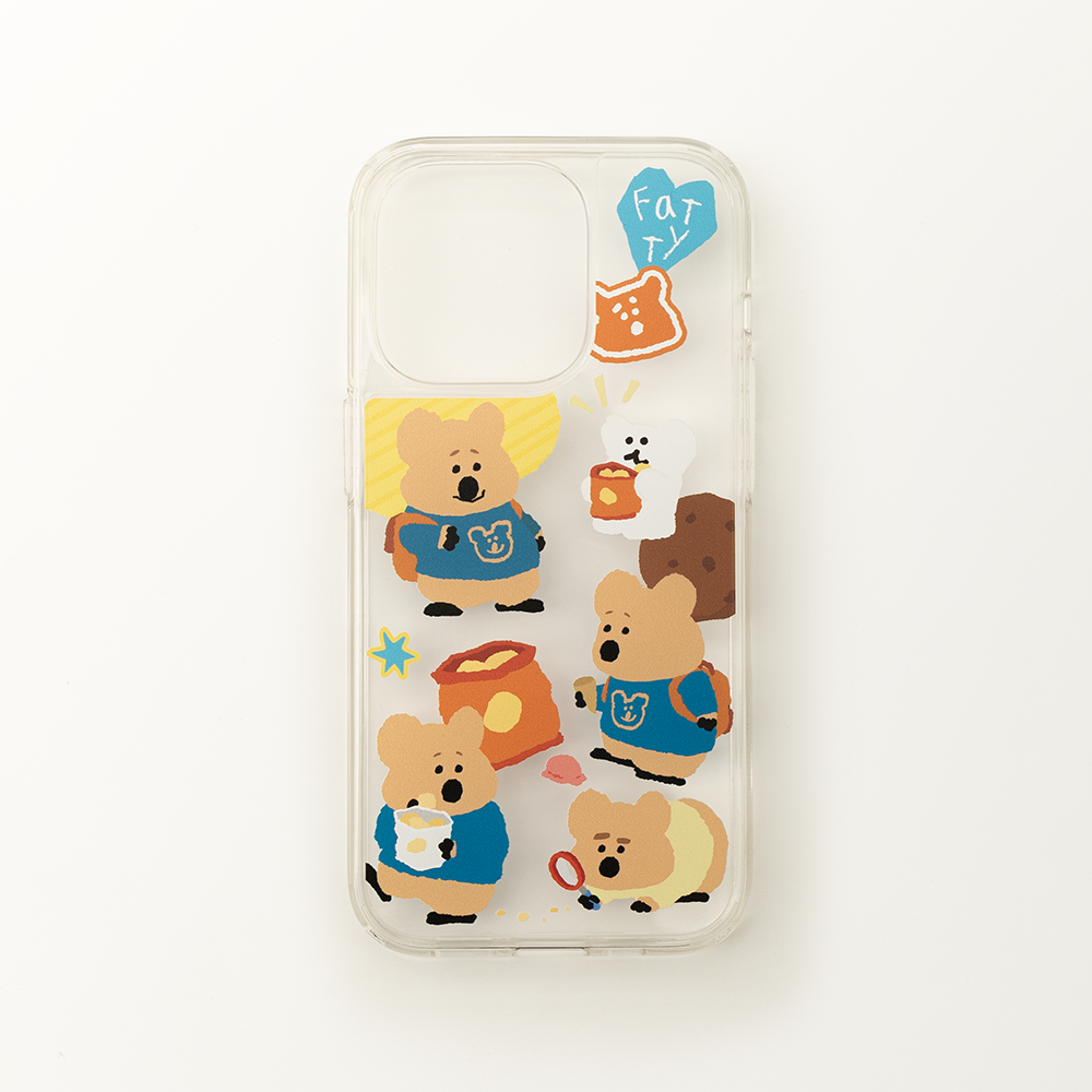 Dinotaeng Fatty's Snack Time Phone Case (Clear)