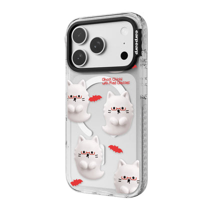 [MAGSAFE] GHOST CHICHI WITH RED GLASSES-CLEAR (Wave Label+ Case)
