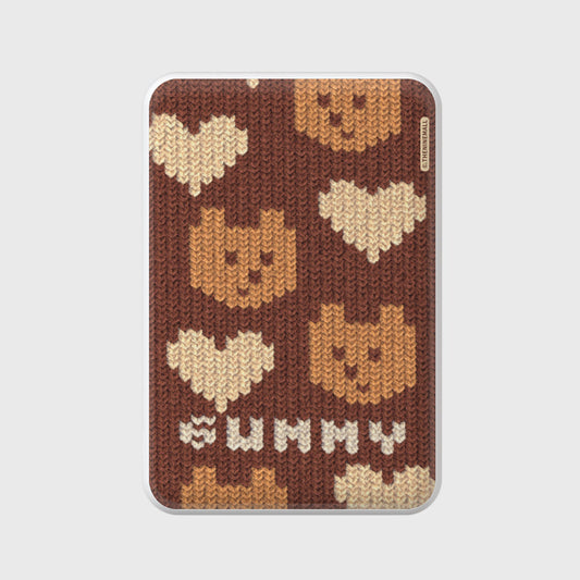 Theninemall Brown Heart Knit Windy (Magsafe battery)