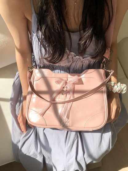 Ovuni Bustier Ribbon Bag - Blush pink