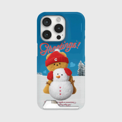 Snowman For Gummy Phone Case (Hard/Card Storage)