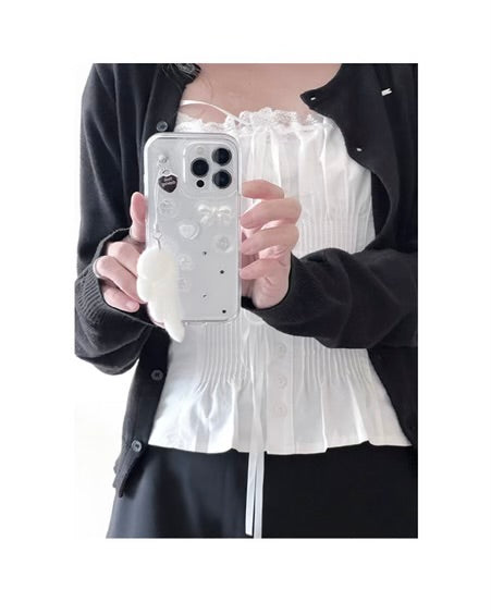 Peakdrawing Lily Button Heart Resin Case