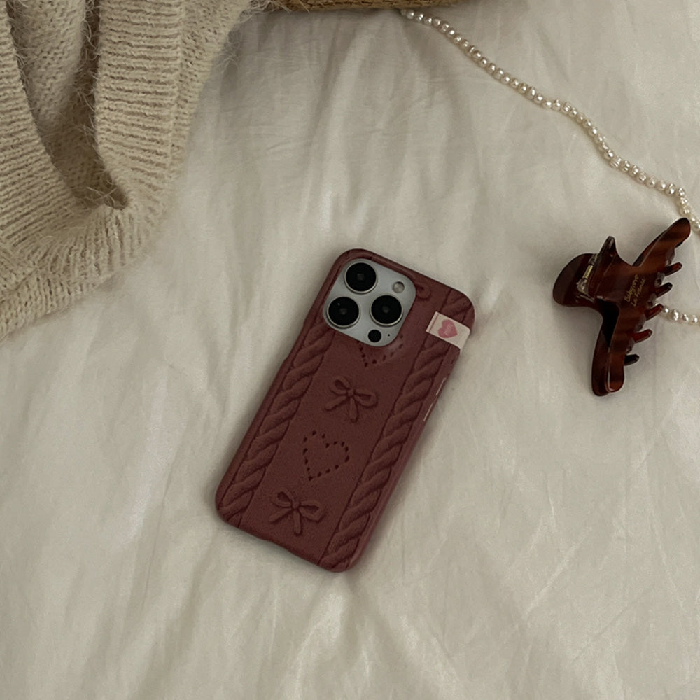 Bow My Heart Phone Case (Hard/Card Storage/Magsafe)
