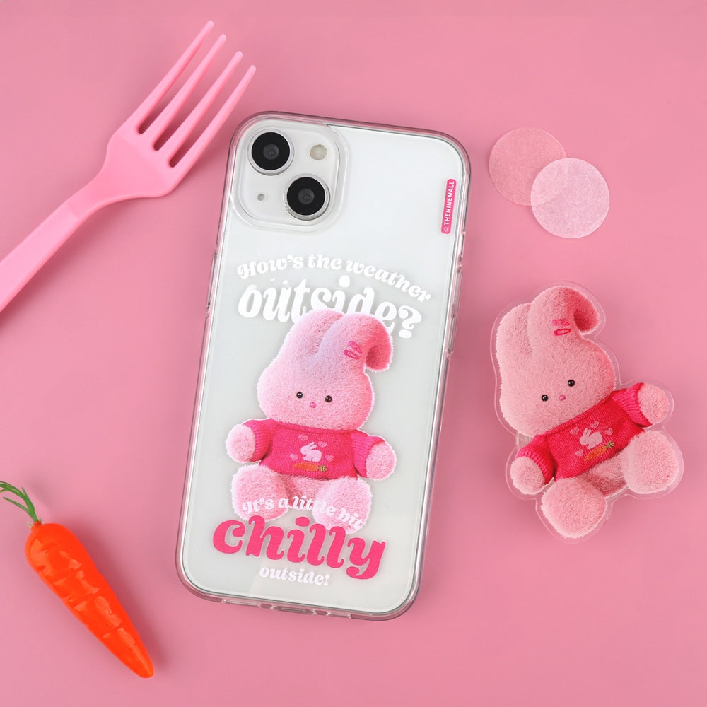 Pink Knit Windy Phone Case (Clear/Tank Clear 透明/透明Tank款)