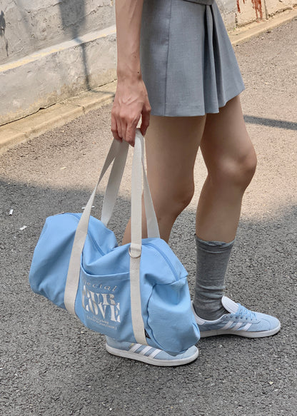 Your Emotions OUR LOVE duffle bag / blue